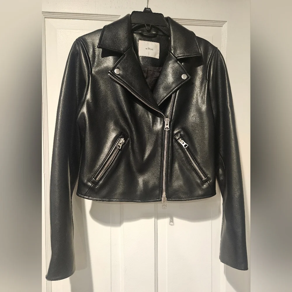 Wilfred Classic Black Leather Jacket